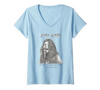 Donna Janis Joplin Olympia Parigi 1969 Maglietta con Collo a V