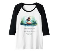 Donna Japanese Christian Anime - Psalms 119:11 Thy Word Have I Hid Maglia con Maniche Raglan
