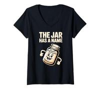 Donna Jar ha Un Nome Mason Cartoon Humor Maglietta con Collo a V