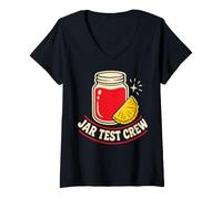 Donna Jar Test Crew Viral Food Humor Maglietta con Collo a V