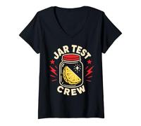 Donna Jar Test Crew Viral Food Humor Maglietta con Collo a V