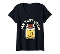 Donna Jar Test Crew Viral Food Humor Maglietta con Collo a V