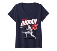 Donna Jarren Duran | Giocatori di Baseball MLB Boston | MLBJDU204M Maglietta con Collo a V