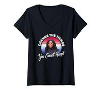 Donna Jasmine Crockett cambia le cose che non puoi accettare Maglietta con Collo a V