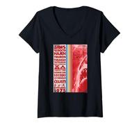 Donna Jaws 1975 Multilingue Classic Shark Art Maglietta con Collo a V