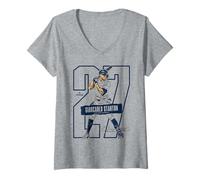 Donna Jazz Chisholm | Giocatori di baseball di New York | MLBJAZ302N Maglietta con Collo a V