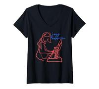 Donna Jazz Happens - Frase Divertente da jazzista Maglietta con Collo a V