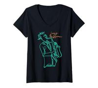 Donna Jazz Happens - Frase Divertente da jazzista Maglietta con Collo a V