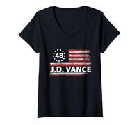 Donna JD Vance 2028 Presidente 48 Vance 48 ° Presidente divertente Maglietta con Collo a V