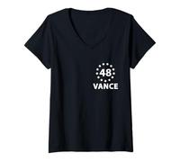 Donna JD Vance 2028 Presidente 48 Vance 48 ° Presidente Maglietta con Collo a V