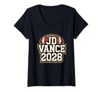 Donna JD Vance 2028 Repubblicano di Calcio per Il Presidente Maglietta con Collo a V