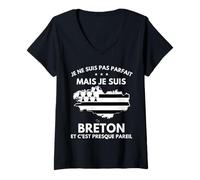 Donna Je Ne Suis PAS Parfait Mais Je Suis Bretagna Maglietta con Collo a V
