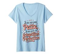 Donna Je Ne Suis PAS Petite Échantillon De Perfection Humour Femme Maglietta con Collo a V
