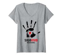 Donna Jesus Christ Cross Bible Verse Sayings Christian Devotion Maglietta con Collo a V