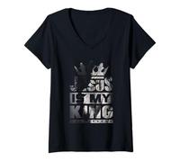Donna Jesus is My King - Bold Faith And Strength Design Maglietta con Collo a V