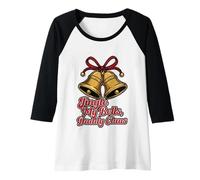 Donna Jingle My Bells Daddy Claus Divertente Grafica Natalizia con Babbo Natale Maglia con Maniche Raglan