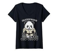 Donna Jiu Jitsu Panda Tutto Quello Che Voglio Fare è Un Simpatico Orso Maglietta con Collo a V