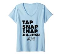 Donna Jiu-Jitsu Tap Snap o Nap Maglietta con Collo a V