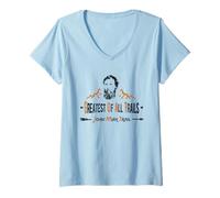 Donna JMT Capra Escursionismo Abbigliamento più Grande di Tutti i sentieri Design Escursionista Maglietta con Collo a V