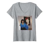 Donna Joan Collins Attore Di Warhol Ritratto Di Michael Grecco Maglietta con Collo a V