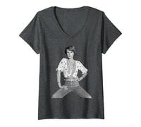 Donna Joanna Lumley Assolutamente Favoloso I Nuovi Vendicatori 1974 Maglietta con Collo a V