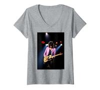 Donna Joe Perry Aerosmith Live A Boston di Michael Grecco Maglietta con Collo a V