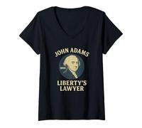 Donna John Adams Liberty's Lawyer 1800 Padre fondatore Maglietta con Collo a V