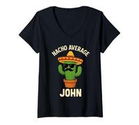Donna John Gifts - Nome Personalizzato Divertente per Compleanno Maglietta con Collo a V