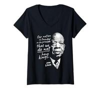 Donna John Lewis su Kings in America Maglietta con Collo a V