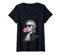 Donna John Locke Liberalismo Filosofo libertà Maglietta con Collo a V