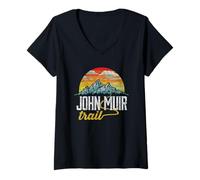 Donna John Muir Trail - Maglietta Vintage con Grafica invecchiata Maglietta con Collo a V