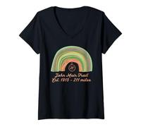 Donna John Muir Trail Yosemite Parchi Nazionali Backpacking Escursioni Maglietta con Collo a V