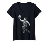 Donna John Quincy Adams Pallacanestro Maglietta con Collo a V