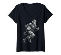 Donna John Quincy Adams - Pallone da Calcio Maglietta con Collo a V