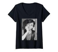 Donna Johnny Marr The Smiths This Charming Man Chitarrista 1984 Maglietta con Collo a V