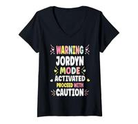 Donna Jordyn Personalized Women's Gift Custom Jordyn Maglietta con Collo a V