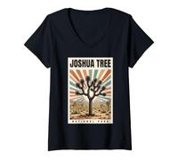 Donna Joshua Tree National Park Escursionismo Campeggio all'aperto Maglietta con Collo a V