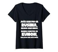 Donna JUCE Sam pio SA RUSIMA - DANAS Sam pio SA KUMOM Maglietta con Collo a V