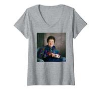 Donna Julia Child Lo Chef Francese Cottura A Casa Michael Grecco Maglietta con Collo a V