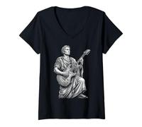 Donna Julius Caesar Chitarra Maglietta con Collo a V