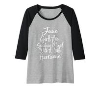 Donna June Girls Sunshine Mixed Little Hurricane Maglia con Maniche Raglan