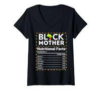 Donna Juneteenth Mother Black Valori nutrizionali Donne Ragazza Magia Maglietta con Collo a V
