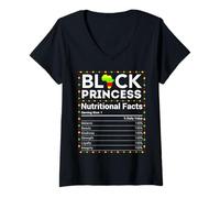 Donna Juneteenth Princess Black Baby Girl Valori Nutrizionali Maglietta con Collo a V