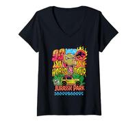 Donna Jurassic Park World Tour 93 Maglietta con Collo a V