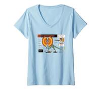 Donna Jurassic World Dilophosaurus Profile Maglietta con Collo a V