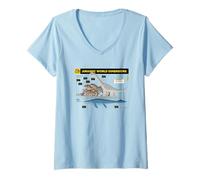 Donna Jurassic World Dinosaur Dimensions Maglietta con Collo a V
