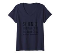 Donna Jurassic World Rebirth Science Is for all of Us Quote Maglietta con Collo a V