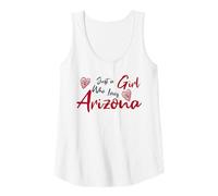 Donna Just a Girl Who Loves Arizona. Cute Women's Teen Girls Tween Canotta