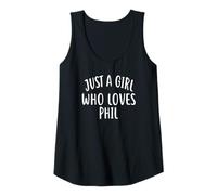 Donna Just A Girl Who Loves Phil T-Shirt Cute Phil Canotta