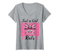 Donna Just A Girl Who Loves Rats Rat Girl Mom Mouse Festa della mamma Maglietta con Collo a V